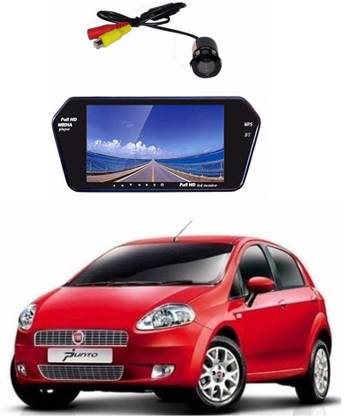 AUTOGARH Rear View 7 Inch Bluetooth Monitor & Camera with 1 YR Warranty For Punto Black LED