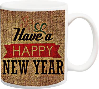 Stylotrendz Have a Happy new Year Printed Ceramic Coffee Mug