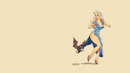 BeLucky Wall Poster-pinup-models-Daenerys-Targaryen-Game-of-Thrones Paper Print