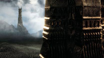 Akhuratha Wall Poster movies-The-Lord-of-the-Rings-The-Lord-of-the-Rings-The-Two-Towers-Orthanc-Barad-d%C%BBr Paper Print