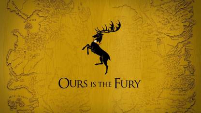 Aabhaas Wall Poster-Game-of-Thrones-stags-House-Baratheon-map-sigils Paper Print