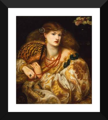 Monna Vanna - "Top 10 Gabriel Rossetti Paintings" Collection -Romanticism, Modern Art - Premium Quality Framed Poster (12 x 17 inches) For Home And Office Décor Paper Print