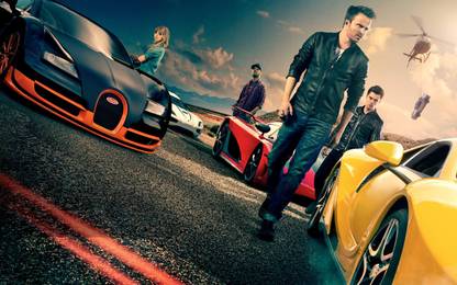 Aabhaas Wall Poster Need-for-Speed-movie-Aaron-Paul-movies-Bugatti-Veyron-GTA-Spano-Koenigsegg-Agera Paper Print