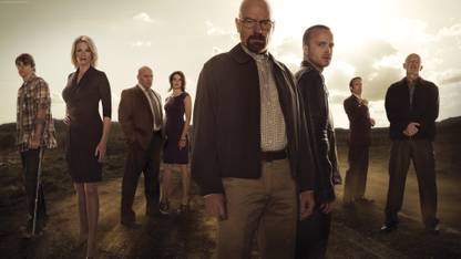 Akhuratha Wall Poster Breaking-Bad-TV-Walter-White-Mike-Ehrmantraut-Jesse-Pinkman-Saul-Goodman-Hank-Schrader-Skyler-White Paper Print