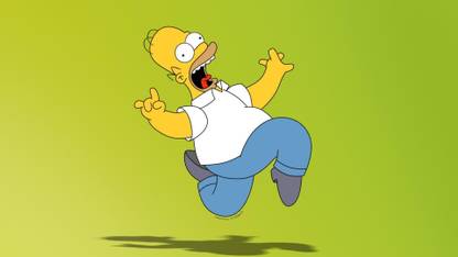 Akhuratha Wall Poster The-Simpsons-Homer-Simpson-green-background-simple-background-TV Paper Print