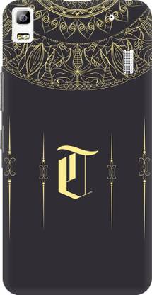 Coberta Case Back Cover for Lenovo A7000, Lenovo A7000 Turbo Back Cover Gold Color Alphabet T Design Back Case For Lenovo A7000 Turbo By Coberta