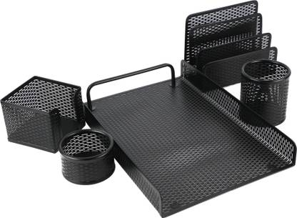 CHROME 5 Pcs Punched Metal T4305  Office Set