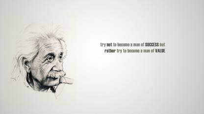 BeLucky -albert-einstein-famous-quotes-saying-scientists-simple-wisdom-wise Wallposter Paper Print