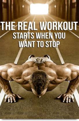 AthahDesigns Wall Poster the-real-workout-motivation-quote-psu-kdhhymdguef Paper Print
