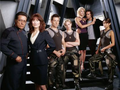 Wall Poster TV Show Battlestar Galactica (2003) Cast Battlestar Galactica Sci Fi Kara Thrace Paper Print