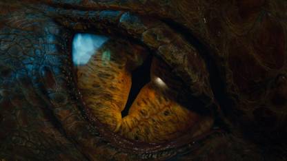Aabhaas Wall Poster-Smaug-The-Hobbit-dragon-eyes Paper Print