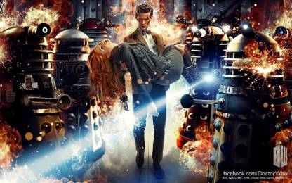 ASHD Wall Poster Doctor Who Dalek Robot Explosion Fire Situation Paper Print