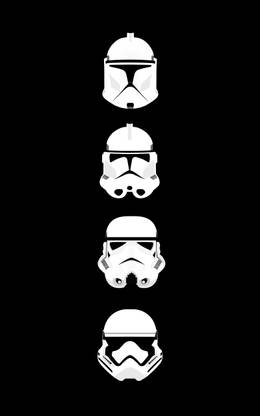ASHD Wall Poster -Star-Wars-clone-trooper-stormtrooper-helmet-minimalism-portrait-display Paper Print