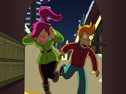 ASHD Wall Poster Futurama Leela Turanga Leela Fry Philip J. Fry Paper Print