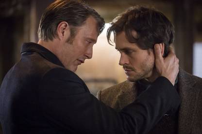 Wall Poster TVShow Hannibal Hugh Dancy Mads Mikkelsen Paper Print