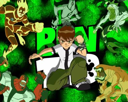 Ben 10 Animation Poster Paper Print