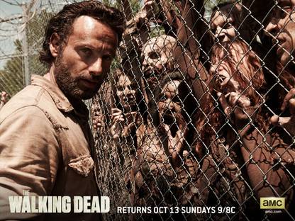 Aabhaas TV Show The Walking Dead Dead Andrew Lincoln Rick Grimes Zombie Walking Dead HD Wall Poster Paper Print