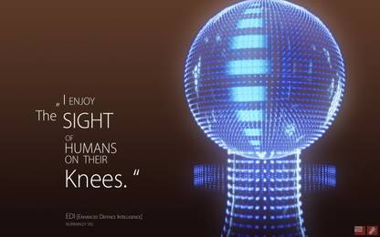 ASHD mass-effect-mass-effect--mass-effect--edi-quotes Wallposter Paper Print