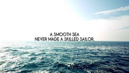 ASHD sea-waves-quotes-sailor Wallposter Paper Print