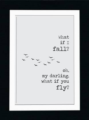 Athah Fine Quality Poster WHAT IF I FALL? - Frameless Paper Print Paper Print