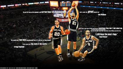 BeLucky a-quotes-shahrukh-ginobili-duncan-spurs-images-parker Wallposter Paper Print