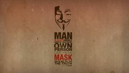 BeLucky quotes-anonymous-masks-guy-fawkes-guy-fawkes-mask Wallposter Paper Print