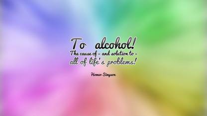AnanyaDesigns aquote-quotes-alcohol-the-simpsons Wallposter Paper Print