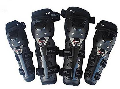 SCOYCO Premium Quality Knee & Elbow Guard (K11) Knee Guard, Elbow Guard L Black
