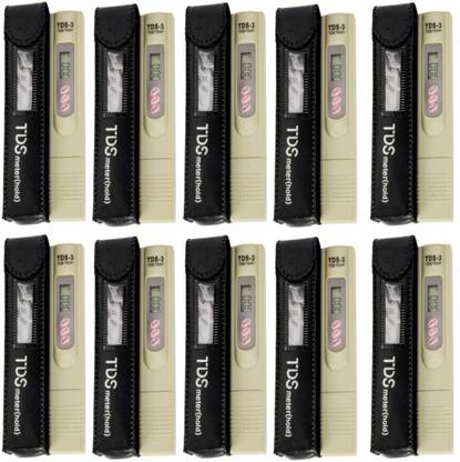 BALRAMA Water Purity Check Tester PPM Machine Indicator + Temp Display + Leather Cover for RO Service Lab Equipment Office Supplies Handheld Pen Type Portable Plastic Pocket Digital TDS Meter