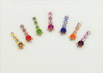 CRYSTAL Bindi04 Ladies, Girls Multicolor Bindis