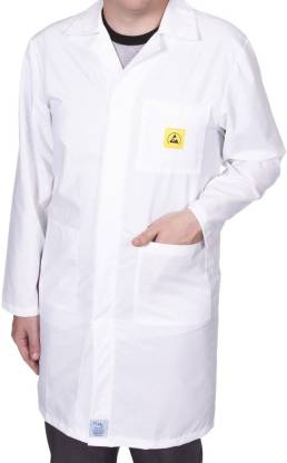 Anti-Static Dustproof Wear Resistant Breathable Uniform Unisex Lab Coat S XXXL