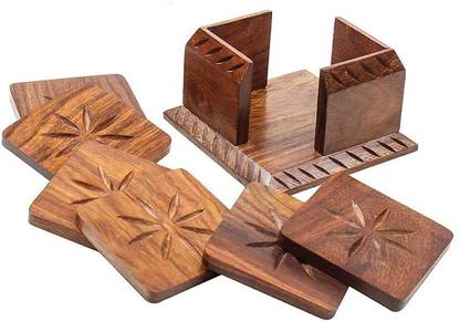 WoodCart Square Wood Coaster