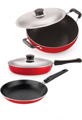 NIRLON Kitchenware Combo Set Non-Stick Coated Cookware Set