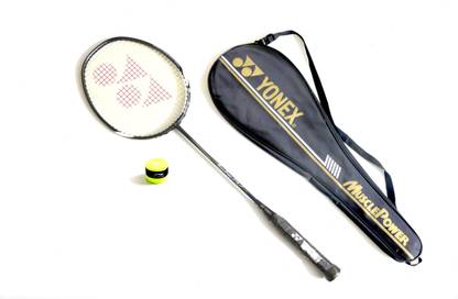 YONEX Muscle Power 29 Lt G4 Strung (Grey, Black, Weight - 85 g) Black, Grey Strung Badminton Racquet