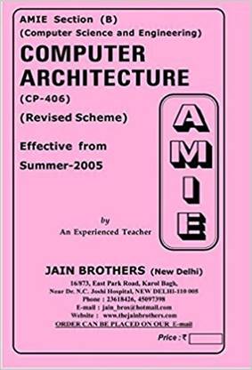 AMIE-Section (B) Computer Architecture (CP-406) Computer Science And Engineering Solved And Unsolved Paper
