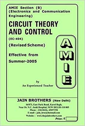 AMIE-Section (B) Circuit Theory And Control (EC-404) Electronics And Communication Engineering Solved And Unsolved Paper