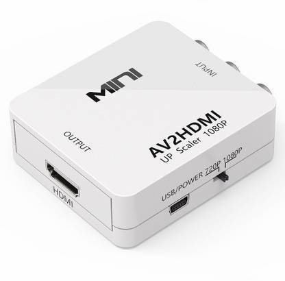 NeroEdge AV to HDMI Converter Analog RCA Composite Input to HDMI 1080p Output - Video Converters Media Streaming Device AV2HDMI Media Streaming Device