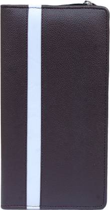 kittu pu-leather cheque book and ATM card holder brown