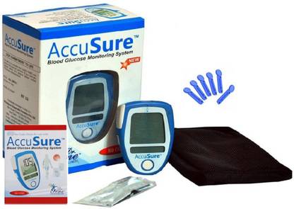 AccuSure Glucose Monitor with 50 Strips Glucometer