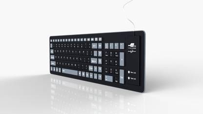 VibeX ™ Portable Wireless USB Keyboard Silicone Silent Waterproof Keyboards for Computer Laptop PC Bluetooth, Wireless Handheld Multi-device Keyboard Compatible with Desktop, Laptop, Tablet, iPad, Mac