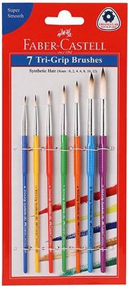 FABER-CASTELL 7 Tri- Grip Brushes (Round)