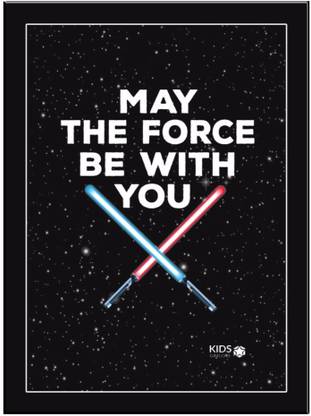 May-The-Force-Black Paper Print