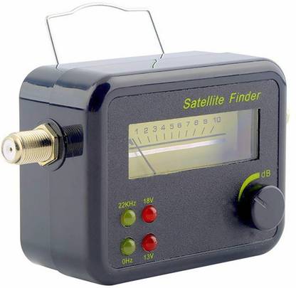BALRAMA JBN SF-9506 Satellite Finder Signal Pointer DB Meter Dish Antenna Receiver Gain Measuring Instrument Tool for Digital TV Free To Air DTH Any Dish HD HDTV LNB DIRECT TV Networking Tool 13-18V DC 4 LED SOLID DBC Non-magnetic Electronic Level