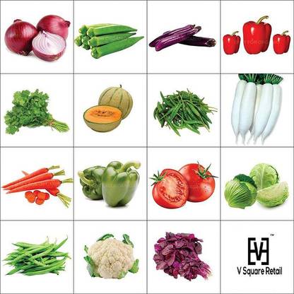 Variety House Combo Of Fifteen Winter Kitchen Garden Hybrid Seeds Vegetable Seed