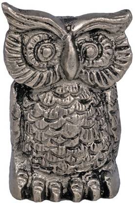 numeroastro Owl/Ullu In Panchdhatu For Wealth & Longivity Decorative Showpiece  -  5 cm