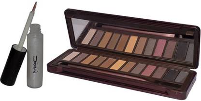 M.A.C Glitter Eyeliner & 12 Shades Eyeshadow Palette ( Multicolor)