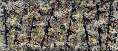 Blue Poles by Jackson Pollock - "Top 10 Jackson Pollock Paintings" Collection - Abstract Paintings - Premium Quality Print (12 x 17 inches) For Home And Office Décor Paper Print