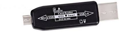 VibeX ™ OTG SMART CONNECTOR/ On The Go Cable / Micro USB OTG Cable / OTG / Attach To Pendrive, Mouse, Keyboard, Card Reader High Speed™-Type-109 USB Hub