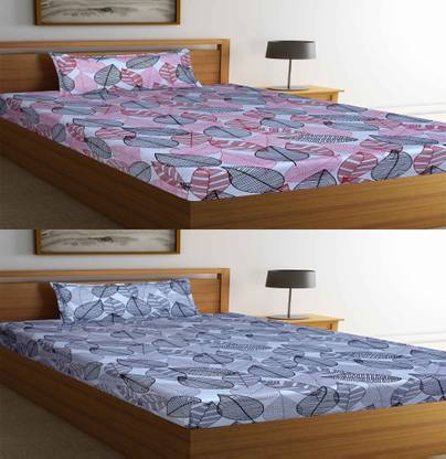 Flipkart SmartBuy Cotton Single Flat 140 TC Floral Bedsheet