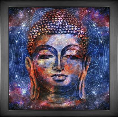 NEXT m Buddha Digital Art Print On canvas cloth Digital Reprint 12 inch x 12 inch Painting